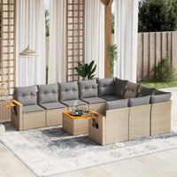 Set Divani da Giardino 11 pz con Cuscini Beige in Polyrattancod mxl 90322