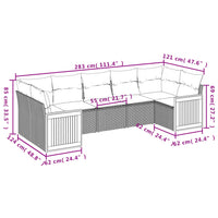 Set Divani da Giardino 7 pz con Cuscini Beige in Polyrattan 3260351