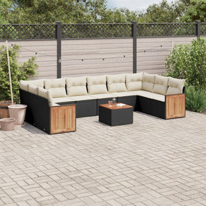 Set Divani da Giardino 11 pz con Cuscini in Polyrattan Nerocod mxl 88321