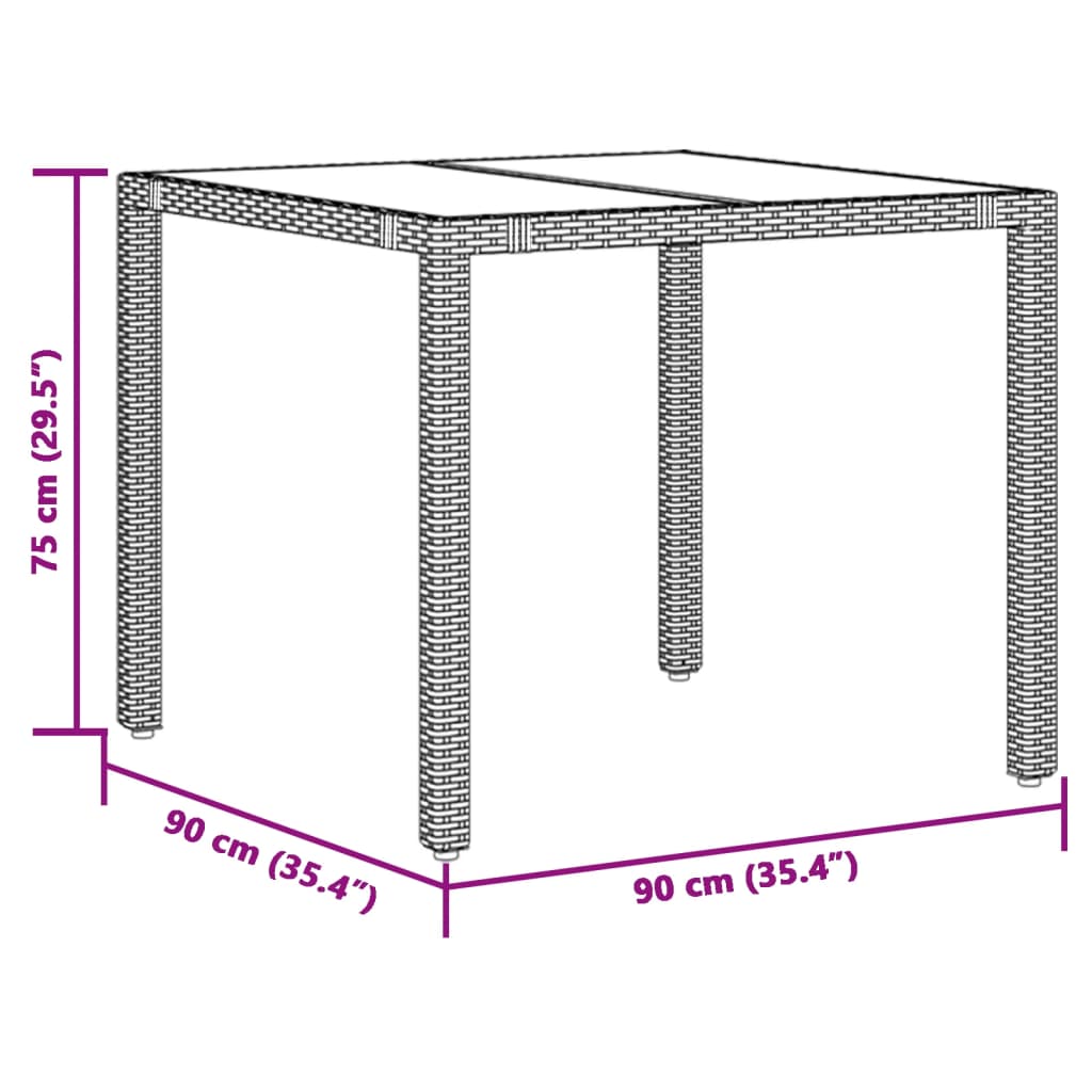 Set da Bistrò 3 pz con Cuscini Grigio in Polyrattan 3276735