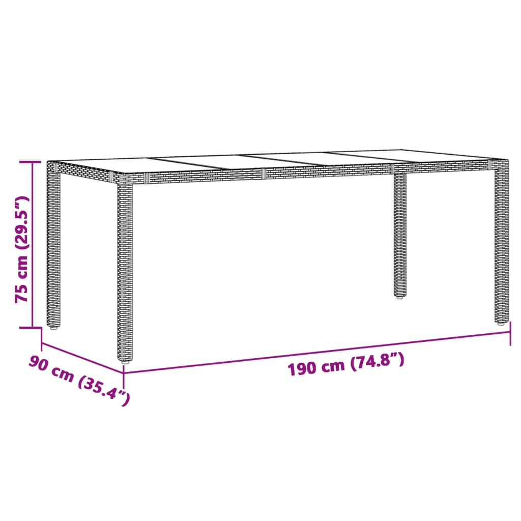 Set da Pranzo da Giardino 9 pz con Cuscini in Polyrattan Grigio 3276742