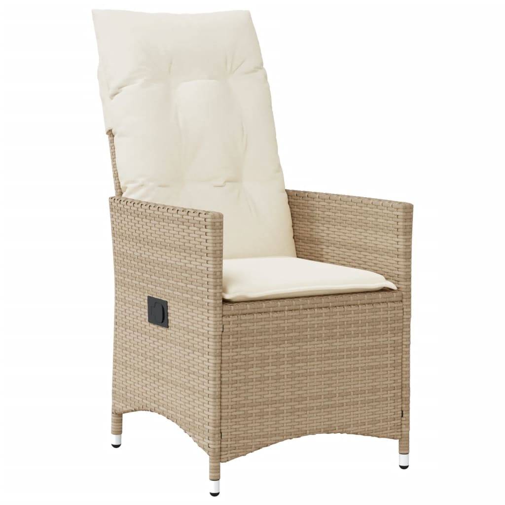 Set da Pranzo da Giardino 9 pz con Cuscini Beige in Polyrattan 3276806