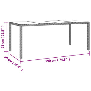 Set da Pranzo da Giardino 9 pz con Cuscini Beige in Polyrattan 3276806