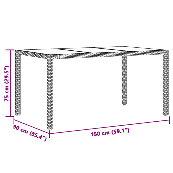 Set Bistrò da Giardino 5 pz con Cuscini in Polyrattan Grigio 3276895