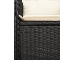 Set Bistrò da Giardino 9 pz con Cuscini in Polyrattan Nero 3276998