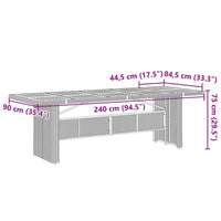 Set da Bistrò da Giardino 11 pz con Cuscini Nero in Polyrattan 3277232