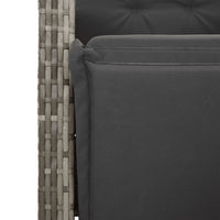 Set Bistrò da Giardino 11 pz con Cuscini in Polyrattan Grigio 3277239