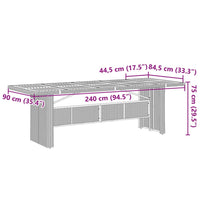 Set Bistrò da Giardino 11 pz con Cuscini in Polyrattan Grigio 3277254