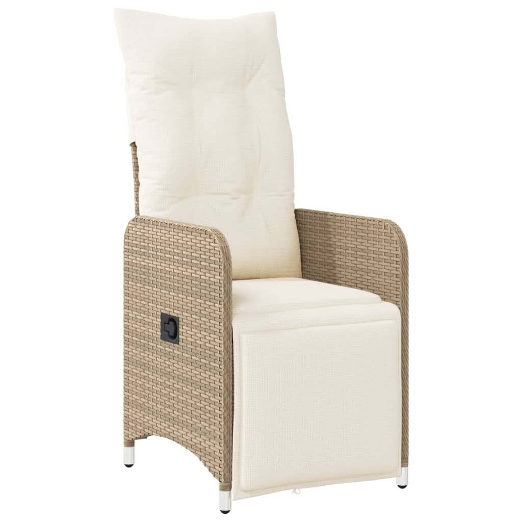 Set Bistrò da Giardino 11 pz con Cuscini in Polyrattan Beige 3277288