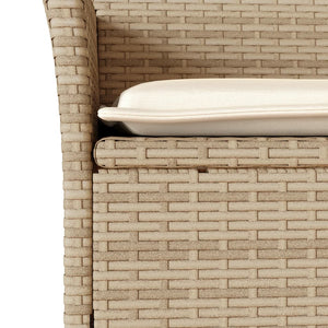 Set da Bistrò 3 pz con Cuscini Beige Polyrattan e Vetro 3278744