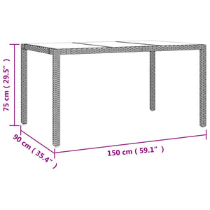 Set da Pranzo da Giardino 5 pz Nero con Cuscini in Polyrattan 3277508