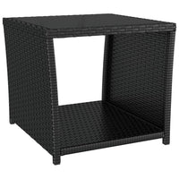 Set da Pranzo da Giardino 3 pz con Cuscini Nero in Polyrattan 3277542