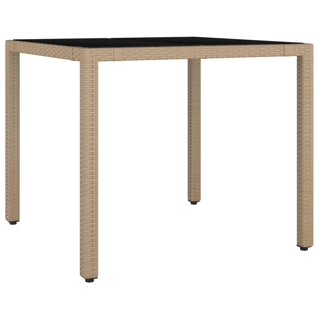 Set da Pranzo da Giardino 5 pz con Cuscini Beige in Polyrattancod mxl 113688