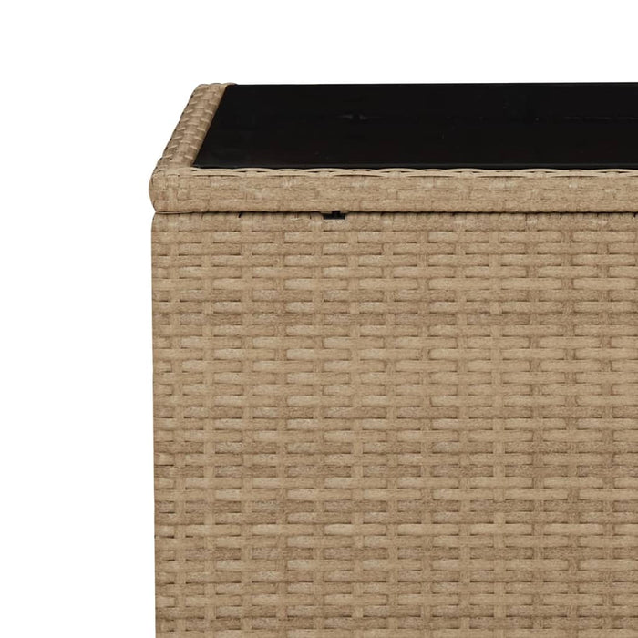 Set da Pranzo da Giardino 3 pz con Cuscini Beige in Polyrattan 3277589