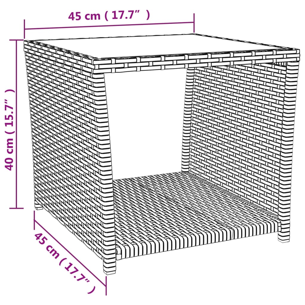 Set da Pranzo da Giardino 3 pz con Cuscini Beige in Polyrattan 3277589