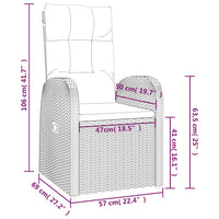 Set da Pranzo da Giardino 9 pz con Cuscini Nero in Polyrattan 3277630