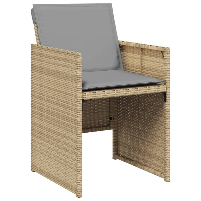 Set Pranzo da Giardino 5 pz con Cuscini Beige Misto Polyrattan 3277667