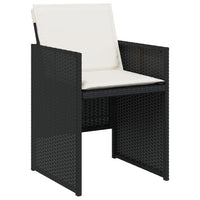 Set da Pranzo da Giardino 11 pz con Cuscini in Polyrattan Nero 3277706