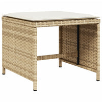 Set da Pranzo da Giardino 9 pz con Cuscini Beige in Polyrattan 3277731