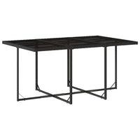 Set da Pranzo da Giardino 11 pz con Cuscini in Polyrattan Nero 3277913