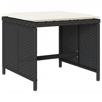 Set da Pranzo da Giardino 17 pz con Cuscini Nero in Polyrattan 3277958