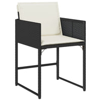 Set da Pranzo da Giardino 11 pz con Cuscini in Polyrattan Nero 3278066