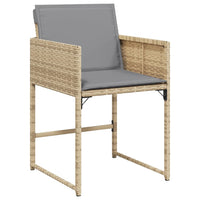 Set Pranzo da Giardino 13 pz con Cuscini Beige Misto Polyrattan 3278075