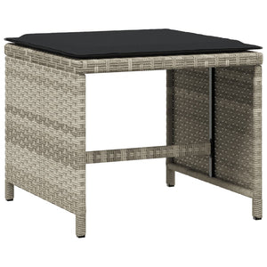 Set da Pranzo da Giardino 15 pz con Cuscini Grigio Polyrattan 3278122