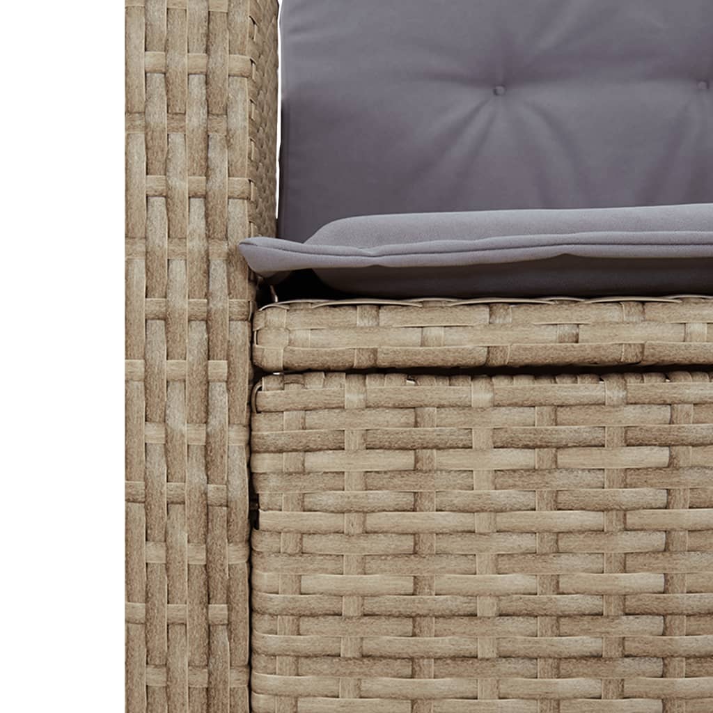 Set da Pranzo da Giardino 3 pz con Cuscini Beige in Polyrattan 3277361