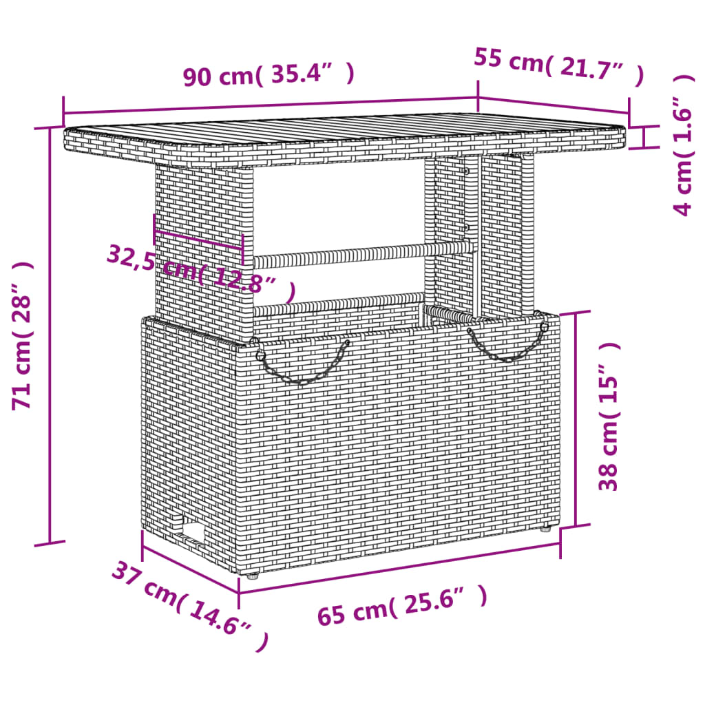 Set da Pranzo da Giardino 2 pz con Cuscini in Polyrattan Grigio 3277406