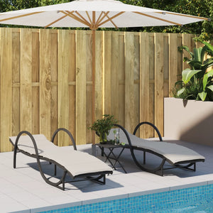 Lettini Prendisole 2 pz con Cuscini Neri in Polyrattan 3277307