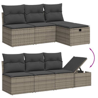 Set Divano da Giardino 8 pz con Cuscini Grigio in Polyrattancod mxl 114802