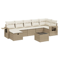 Set Divano da Giardino 8 pz con Cuscini Beige in Polyrattancod mxl 113704