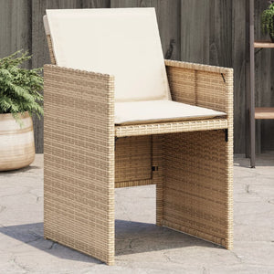 Sedie da Giardino con Cuscini 4 pz Beige in Polyrattancod mxl 91891