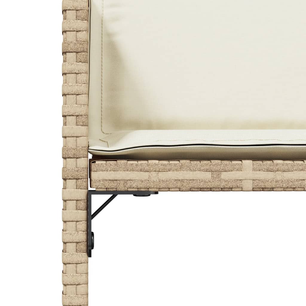 Sedie da Giardino con Cuscini 4 pz Beige in Polyrattan 4007459