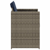 Sedie da Giardino con Cuscini 4pz Grigio in Polyrattan 4007462