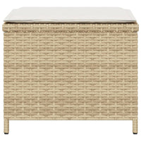 Sgabelli Giardino con Cuscini 4pz Beige 40x40x35 cm Polyrattan 4007487