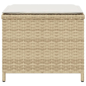 Sgabelli Giardino con Cuscini 4pz Beige 40x40x35 cm Polyrattan 4007487