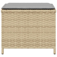 Sgabelli Giardino Cuscini 4pz Beige Misto 40x40x35cm Polyrattan 4007489