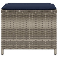 Sgabelli Giardino con Cuscini 4 pz Grigi 40x40x35 cm Polyrattan 4007490