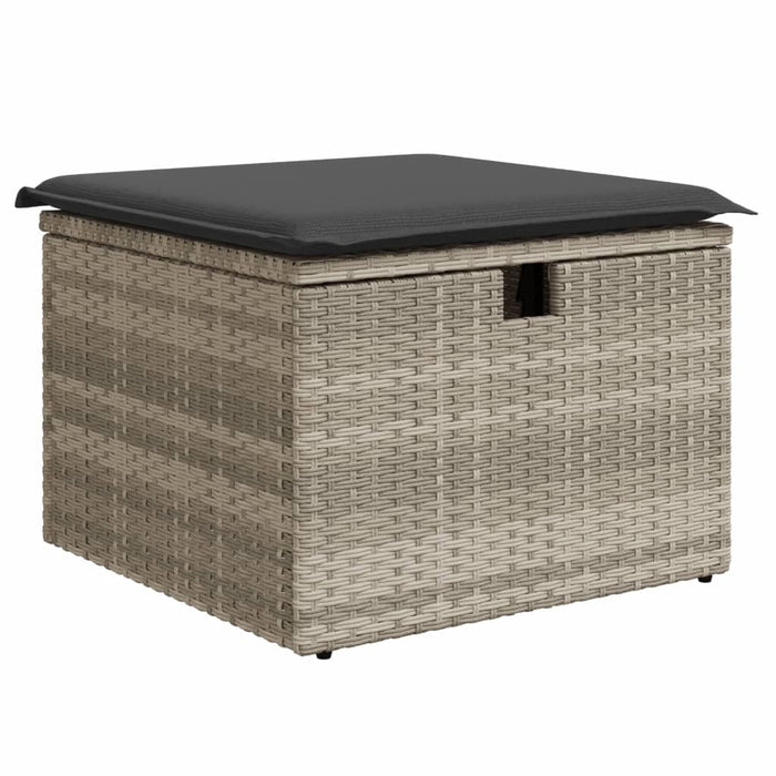 Set Divano da Giardino 8pz con Cuscini Grigio Chiaro Polyrattan 3274682