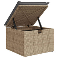 Set Divani da Giardino 7 pz con Cuscini Beige in Polyrattan 3274819