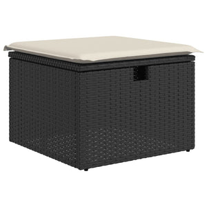 Set Divani da Giardino con Cuscini 8 pz Nero in Polyrattan 3274826