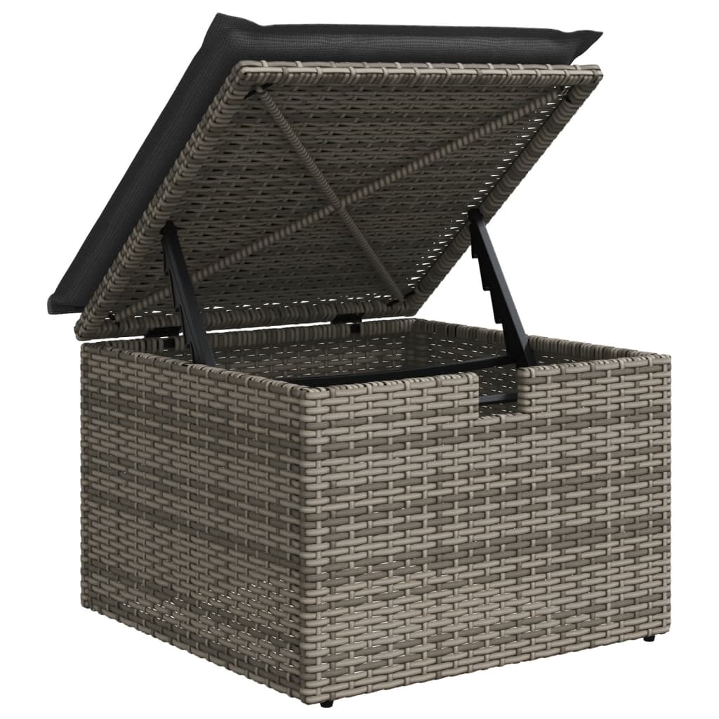 Set Divano da Giardino 8 pz con Cuscini Grigio in Polyrattan 3274840