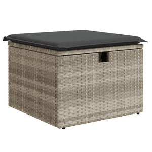 Set Divano da Giardino 6pz con Cuscini Grigio Chiaro Polyrattan 3274972