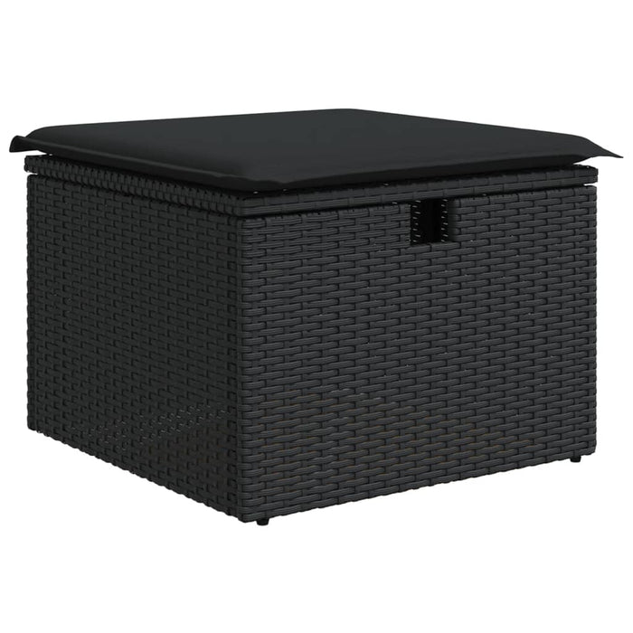 Set Divani da Giardino con Cuscini 7pz Nero Polyrattan 3274975