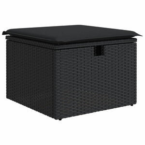 Set Divani da Giardino con Cuscini 8 pz Nero in Polyrattan 3274995