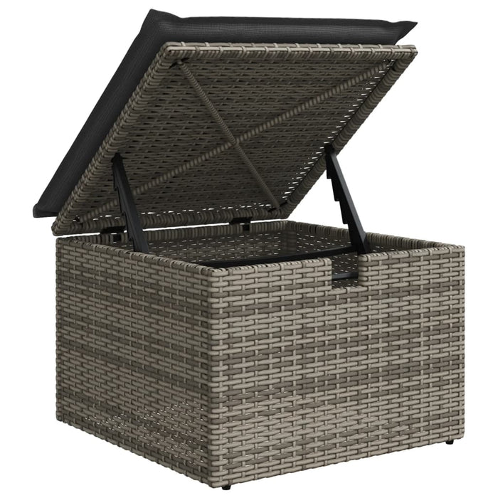 Set Divano da Giardino 8 pz con Cuscini Grigio in Polyrattan 3275150