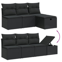 Set Divani da Giardino con Cuscini 8 pz Nero in Polyrattan 3275305