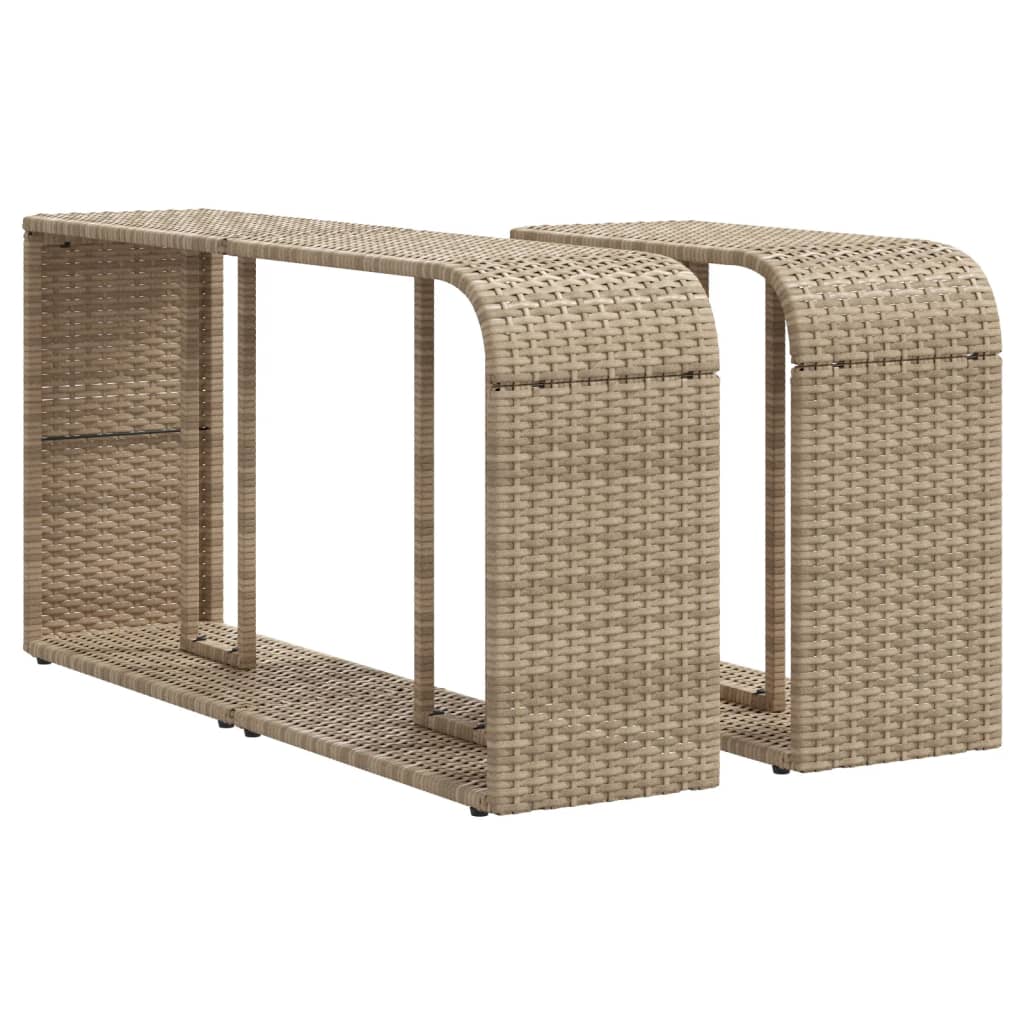 Set Divani da Giardino 11 pz con Cuscini Beige in Polyrattan 3276504